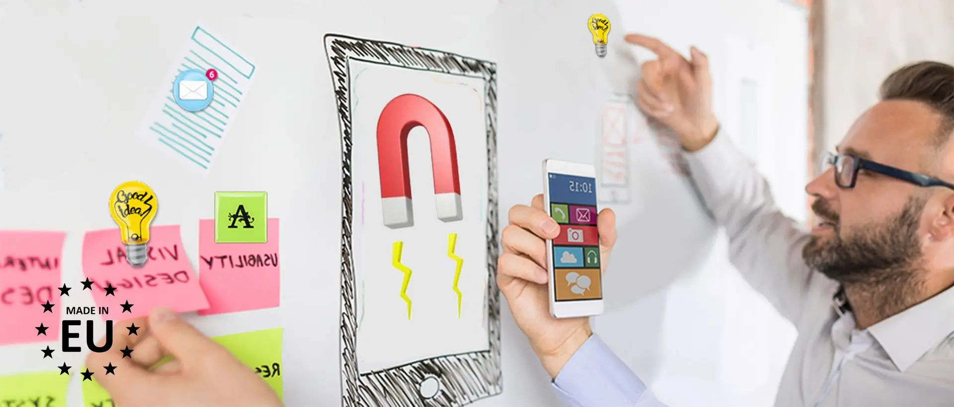 Whiteboard Magnets  Never forget an important message by attaching it to your whiteboard with a personalised magnet.